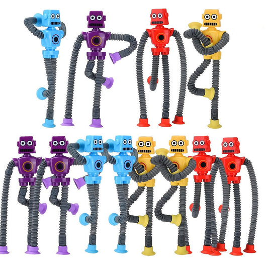 Telescopic Tube Robot Toys (10 Pack)