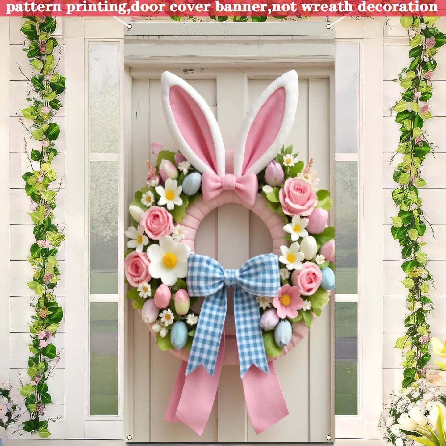 Easter Bunny Ear Wreath Banner