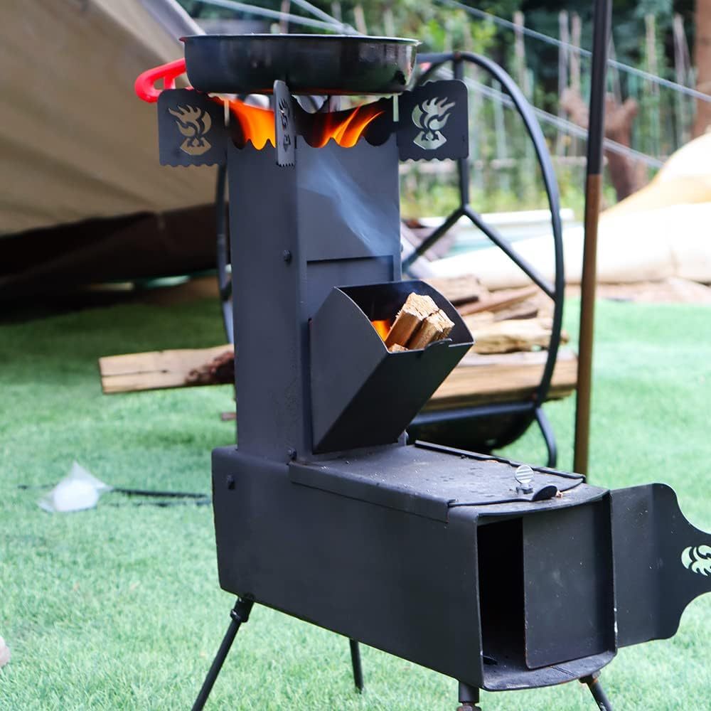 Portable Rocket Stove for Outdoor Cooking Camping