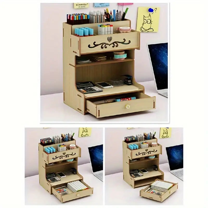 Stay clutter-free with the help of our adaptable Wooden Drawer Organizer