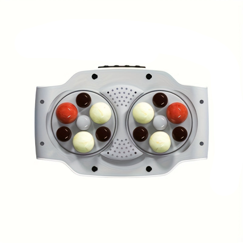 USB-Rechargeable Abdominal Massager with Stone Kneading(White)