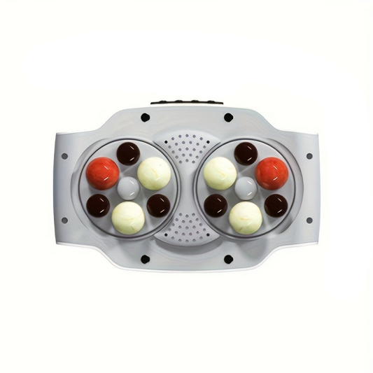 USB-Rechargeable Abdominal Massager with Stone Kneading(White)