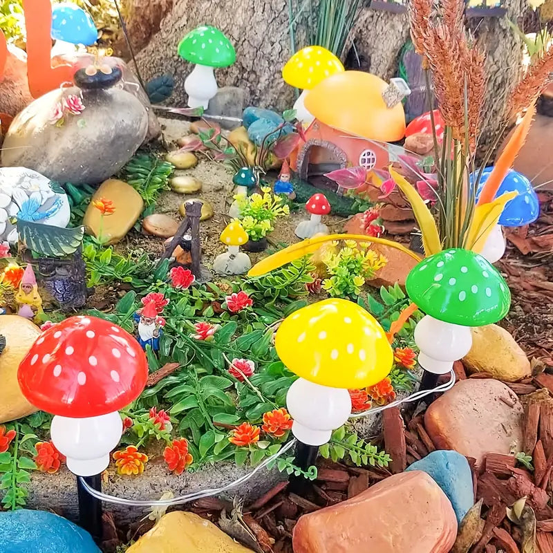 Twelve Glowing Mushrooms: A Solar-Powered Christmas Delight