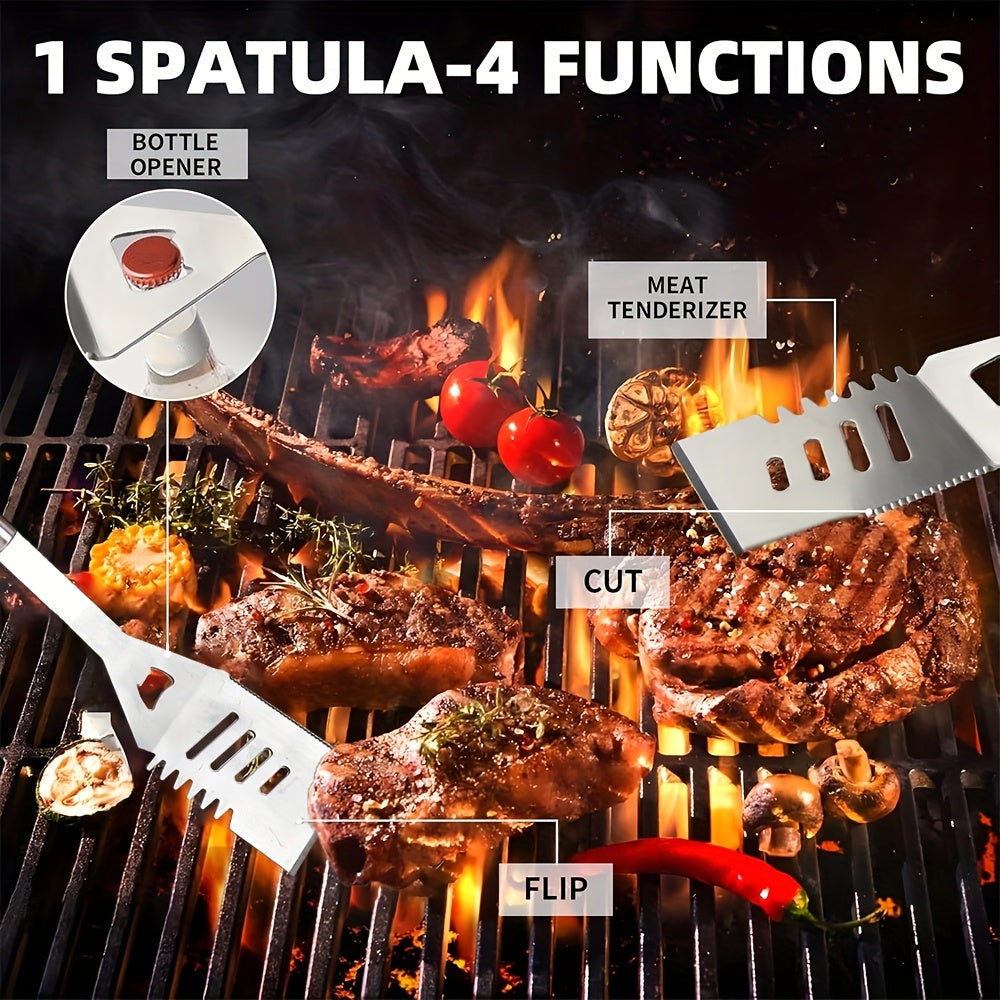 BBQ Grilling Stainless Steel Accessories Set (10pcs)