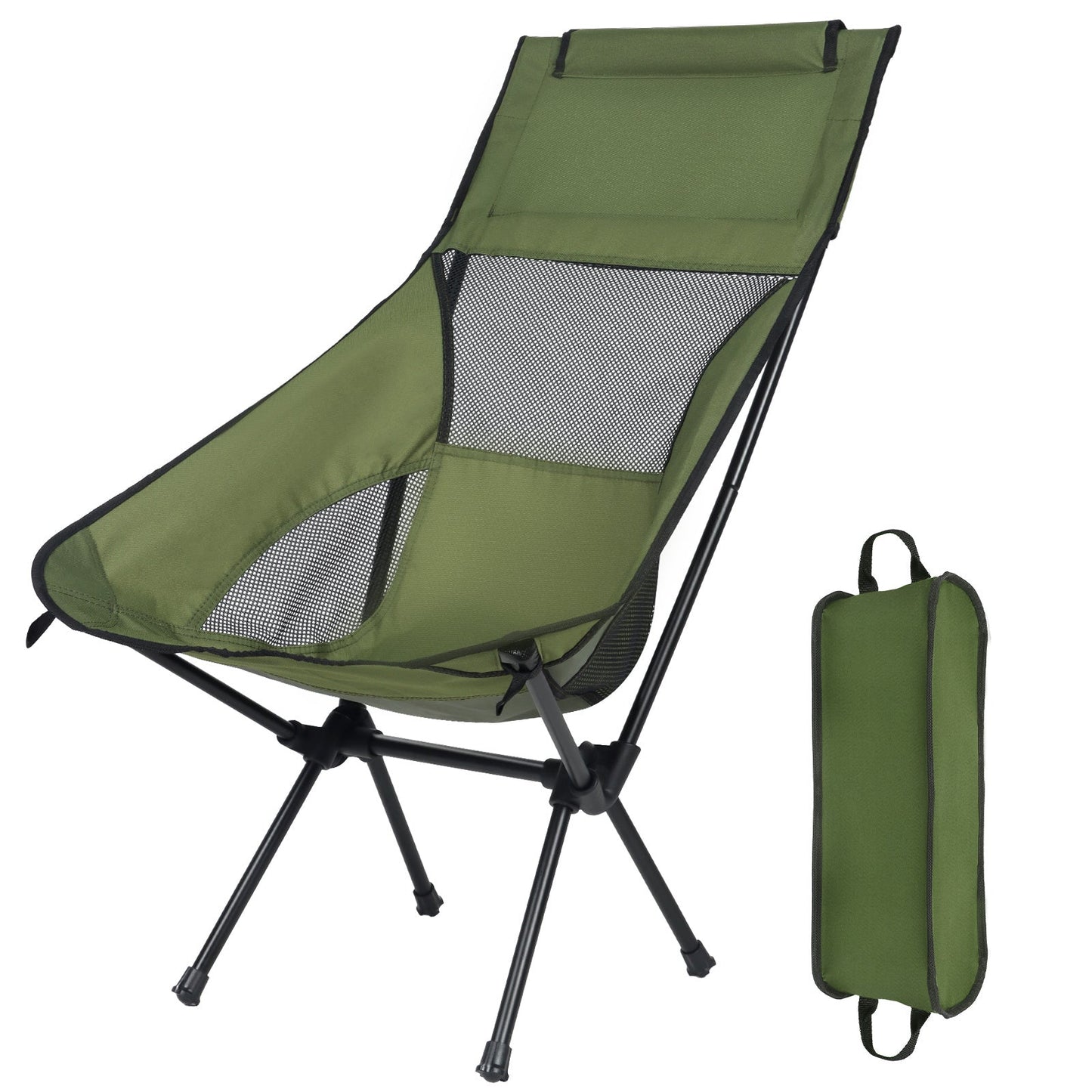 Folding Camping Chair Lightweight High Back Seat