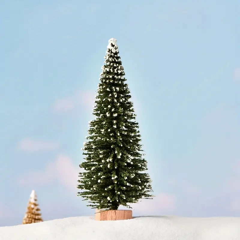 Set of 8 Pine Needle Christmas Tree Micro Bonsai Decorations