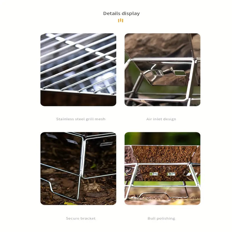 Hexagonal Stainless Steel Wood Stove