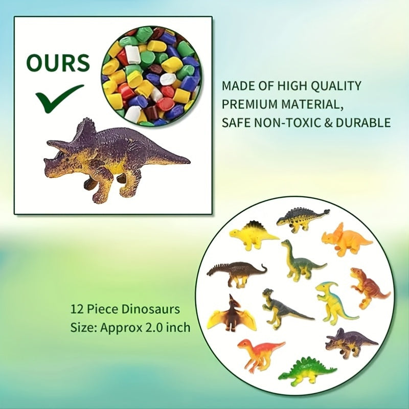 Colorful Dinosaur Fossil Digging Egg Set (12 Eggs)