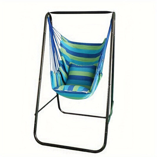 Hammock Chair With Metal Stand Indoor Outdoor Swing