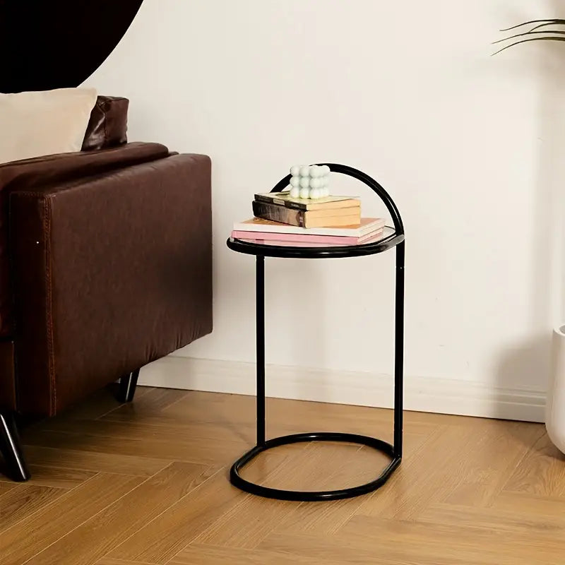 round  2-Tier Storage Side Table