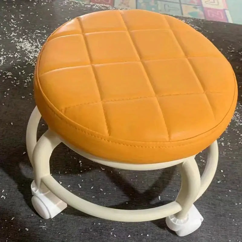 Step Up Your Decor Game with a Trendy Round Rolling Stool