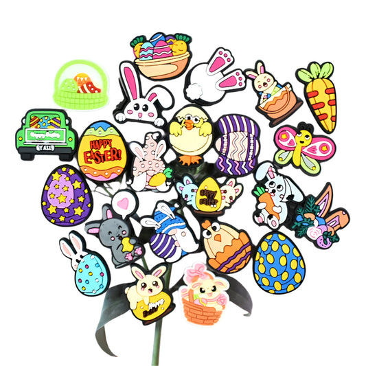 Easter Bunny Shoe Charms Set (23pcs)