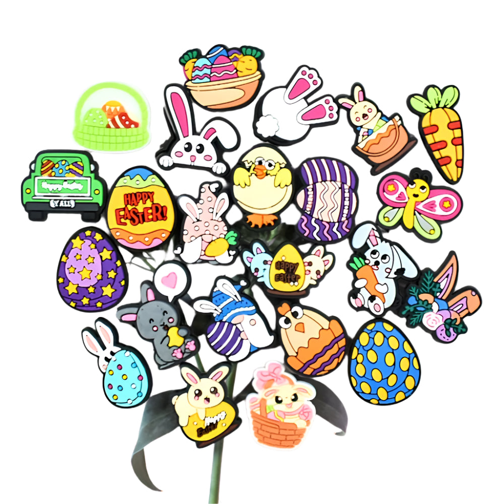 Easter Bunny Shoe Charms Set (23pcs)