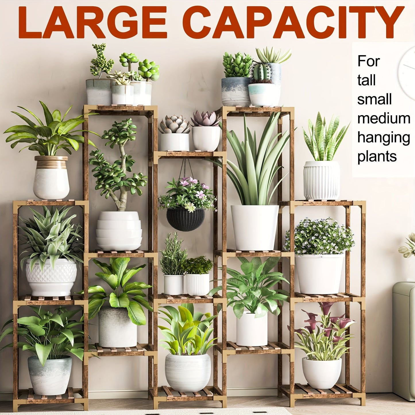 15-Tier Plant Stand Indoor Outdoor Rack