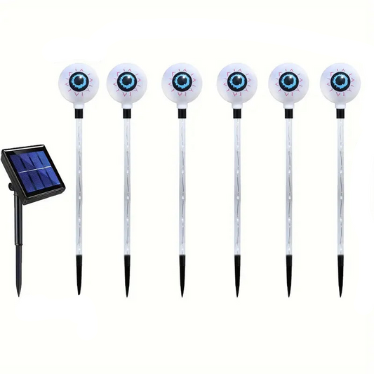 6-Pack Color Changing Solar Lights – Horror Eyeball Stake Lights