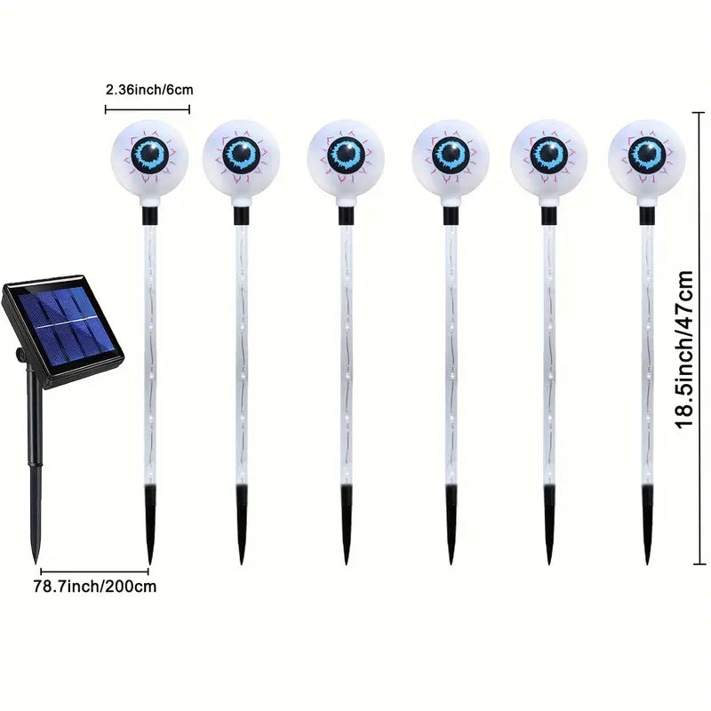 6-Pack Color Changing Solar Lights – Horror Eyeball Stake Lights