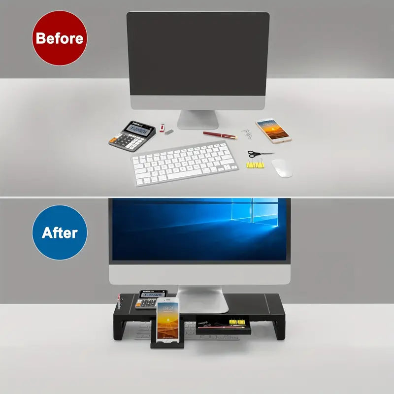Ultimate Monitor Stand Riser: USB Hub, Data Port, and TYPE-C Charging Powerhouse