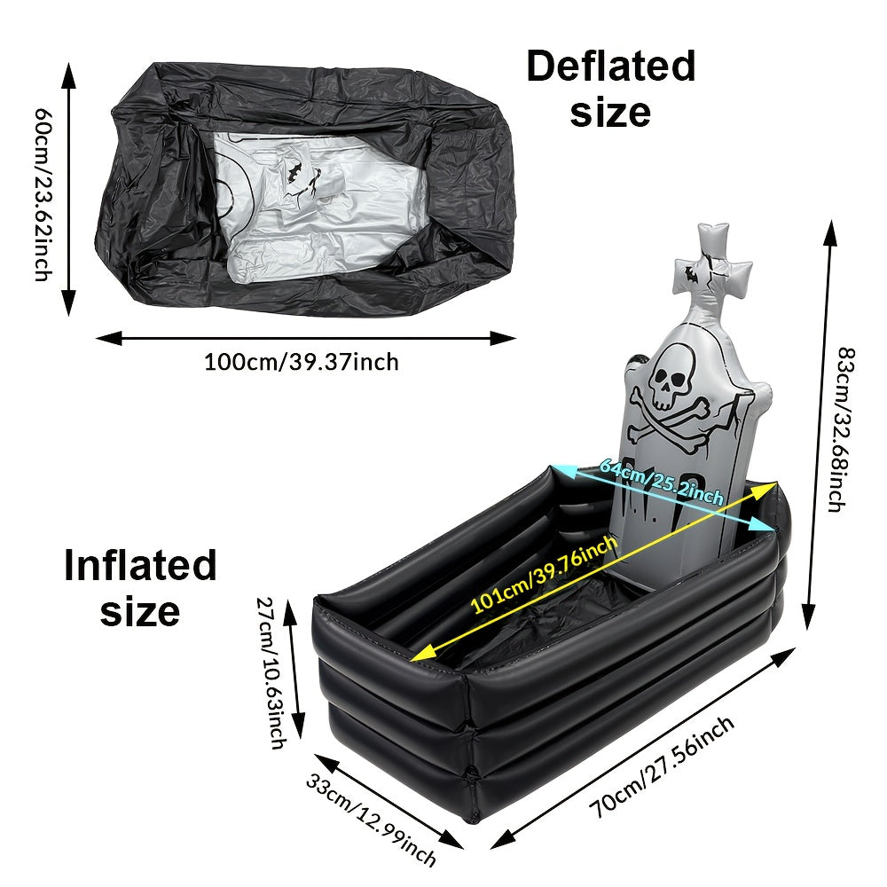Inflatable Skull Tombstone Ice Bar Halloween Prop