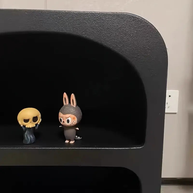 Chic Cave-Inspired Bedside Table - Black