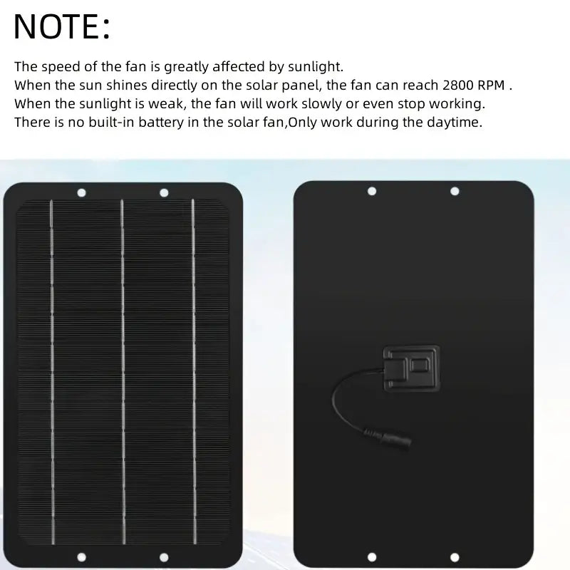 Solar-Powered Electric Ventilator - 10W/12V Dual Fan Pack