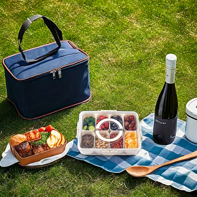 Portable Insulated Picnic Cooler Lunch Box with Table