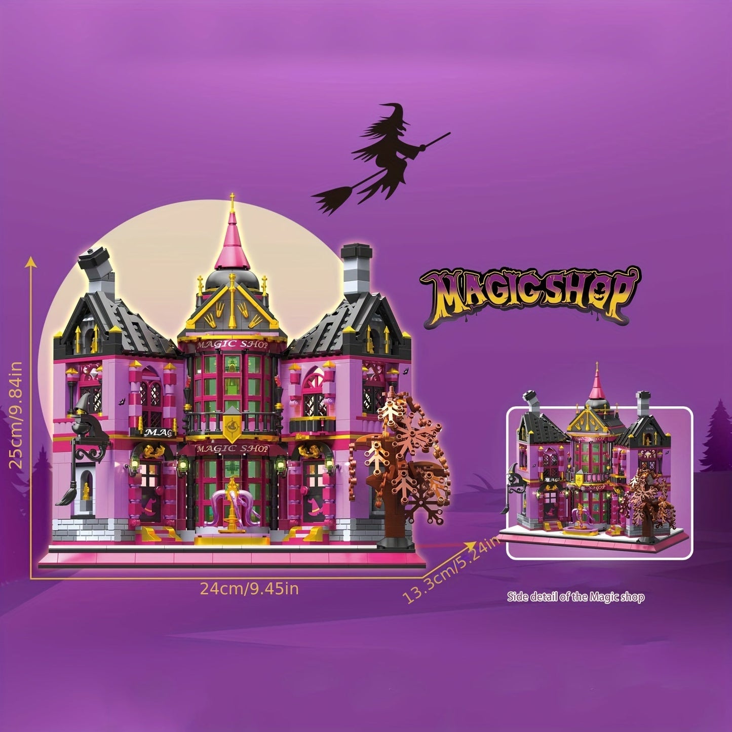 Shop Scene Building Blocks Set - 1366pcs Miniature Toy Ornaments