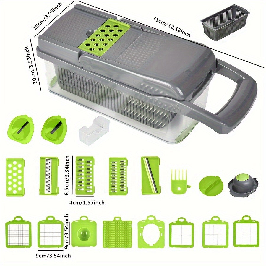 22-in-1 Manual Vegetable Chopper Slicer Cutter Set