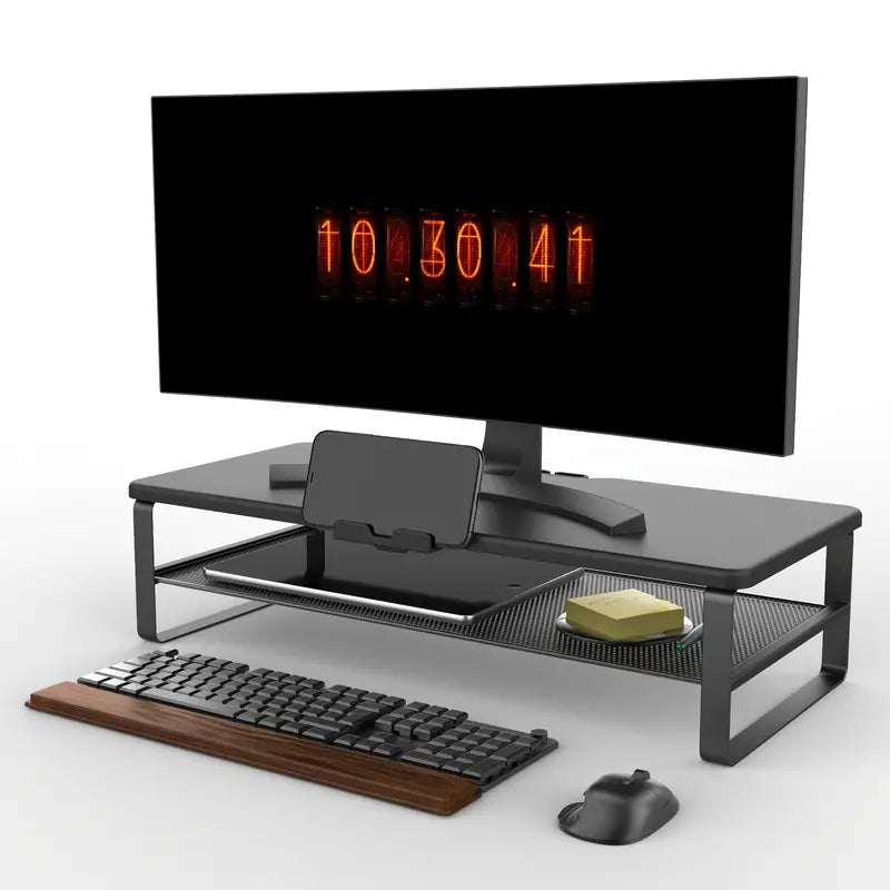 Organized Elevation: Dual-Level Monitor Stand with Drawer