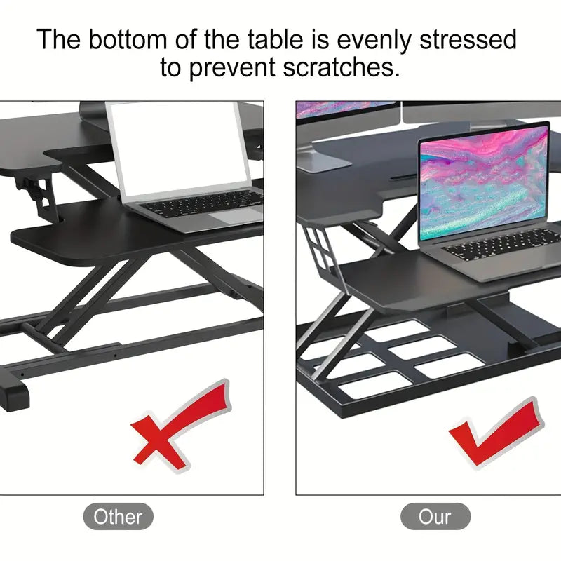Foldable Standing Automatic Lifting Computer Table Desk
