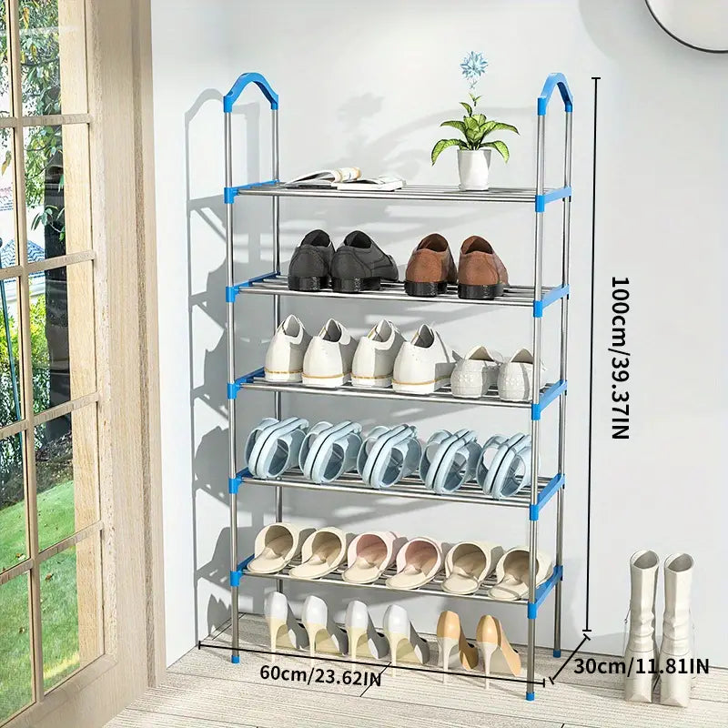 Organize your shoe collection with this multi-layer shoe rack