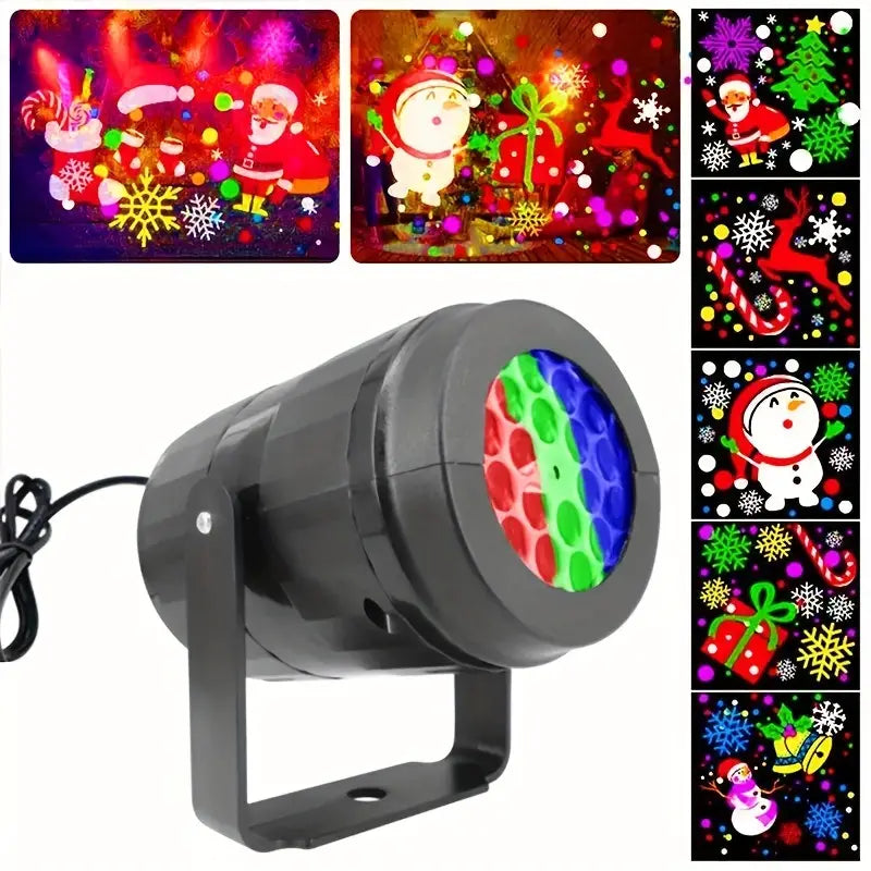 Santa Claus LED Snowflake Projection Light - 16 Patterns