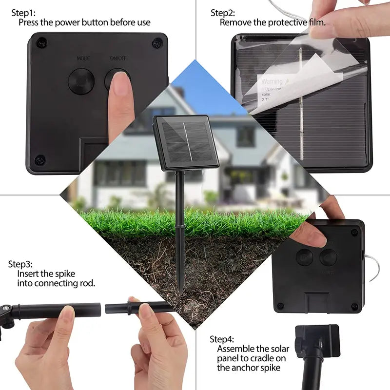 Twinkling Toadstools: 12LED Multi-Color Changing Solar Christmas Lights