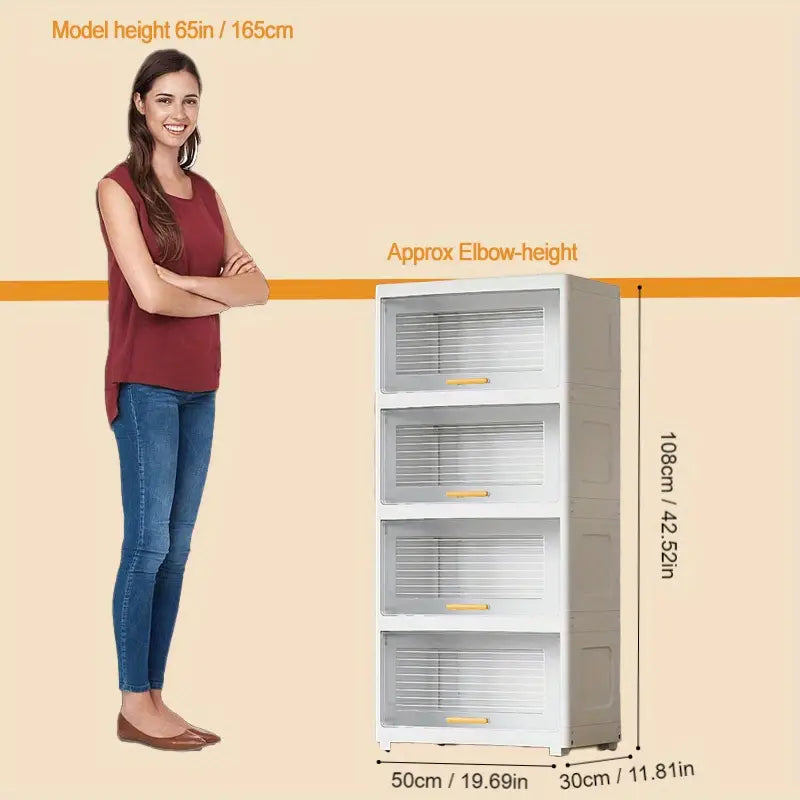 Door-Enclosed Plastic Storage Solution