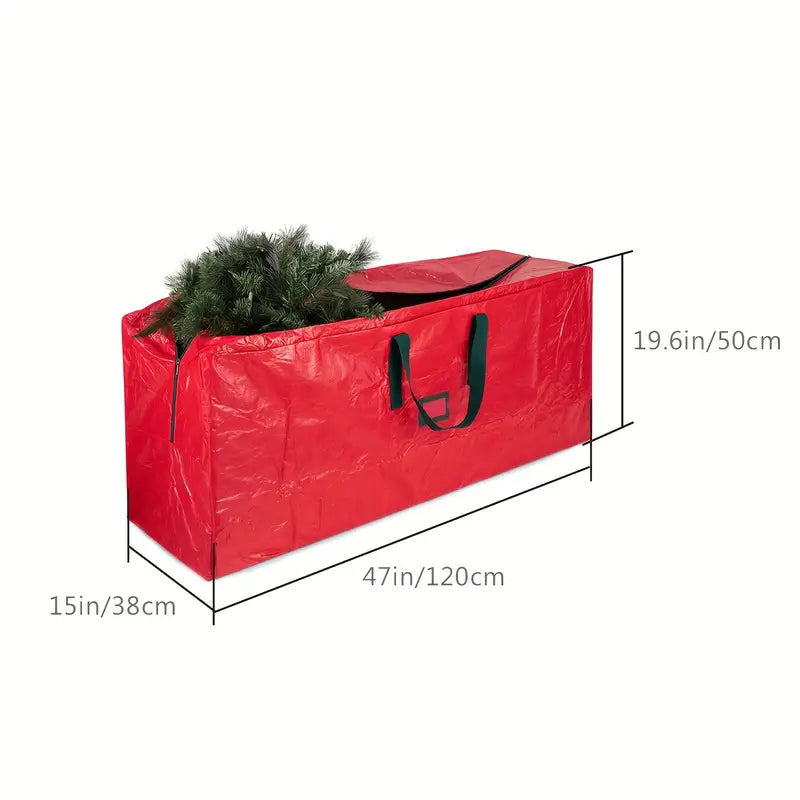 Supreme Storage: Deluxe Christmas Tree Bag with Reinforced Handles & Dual Zippers