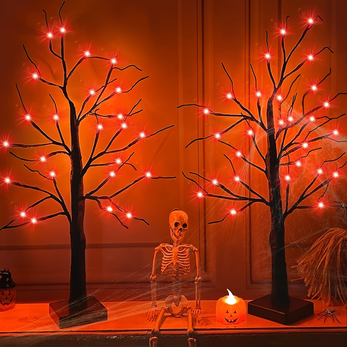 Halloween Birch Tree Light USB Battery Operated