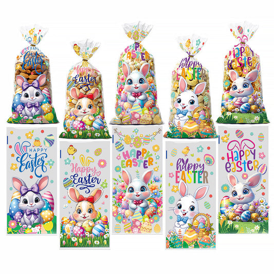 50pcs Easter Rabbit Gift Packaging Bags