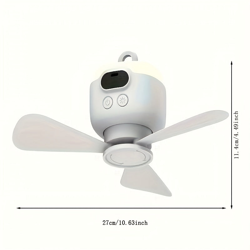Ceiling Fan USB Rechargeable with LED Light