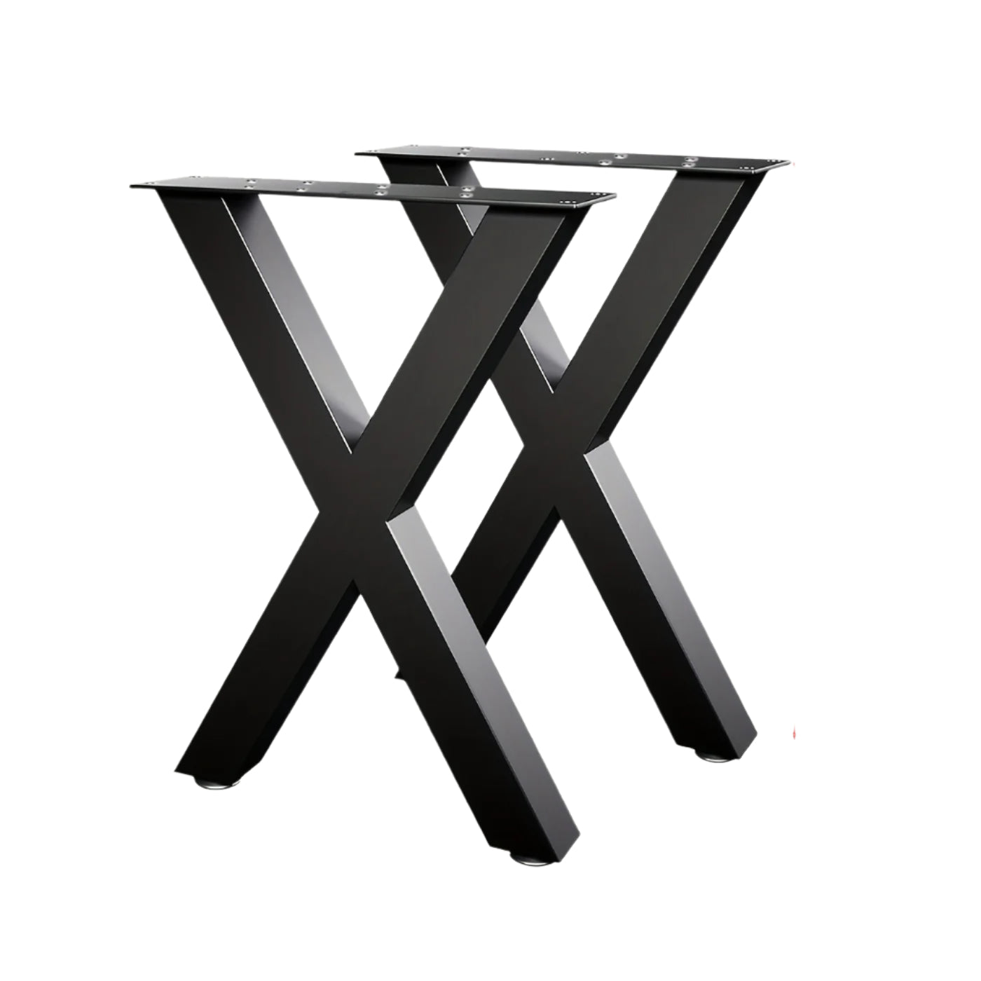 X-Shaped Iron Table Legs Metal Furniture Base (2pcs)