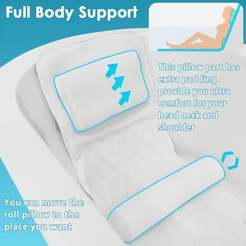 Ergonomic Full Body Bathtub Pillow