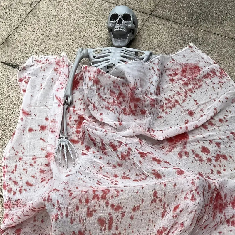 Faux Skeleton Sculpture: Spooky Halloween Decor