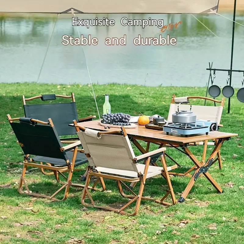 Foldable Roll Camping Table - Portable Outdoor Dining Solution