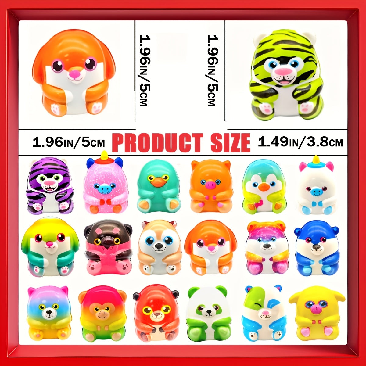 18 Sets Prefilled Easter Eggs with Mini Squishy Toys