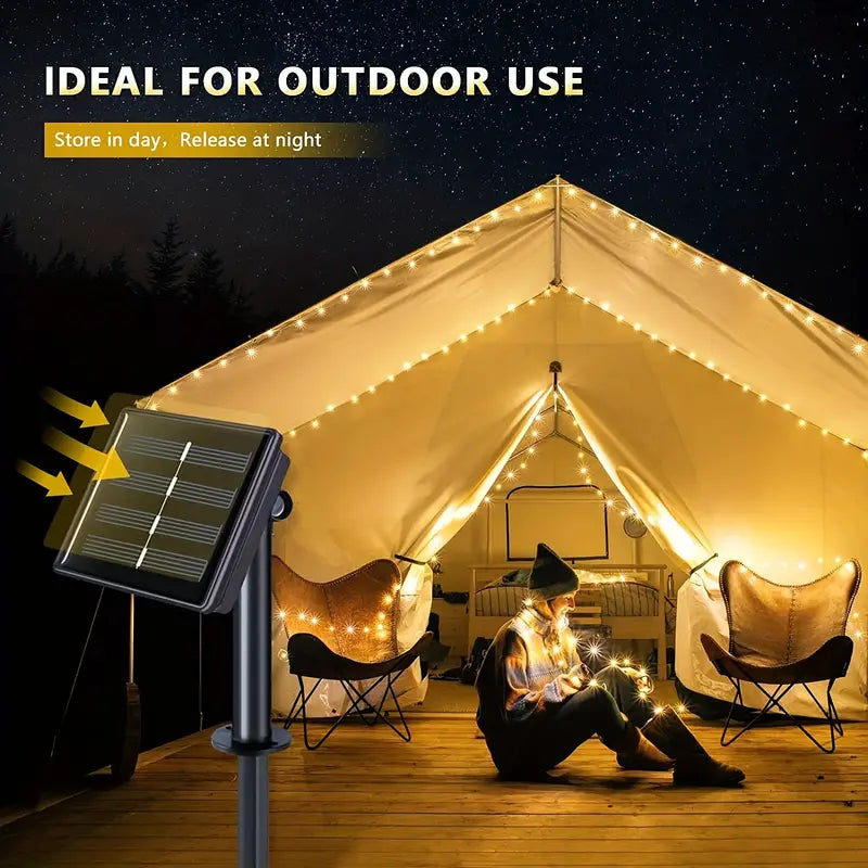 Create Magical Outdoor Ambiance with 33.53m 300LED Solar Fairy Lights | Waterproof Festoon Lamp