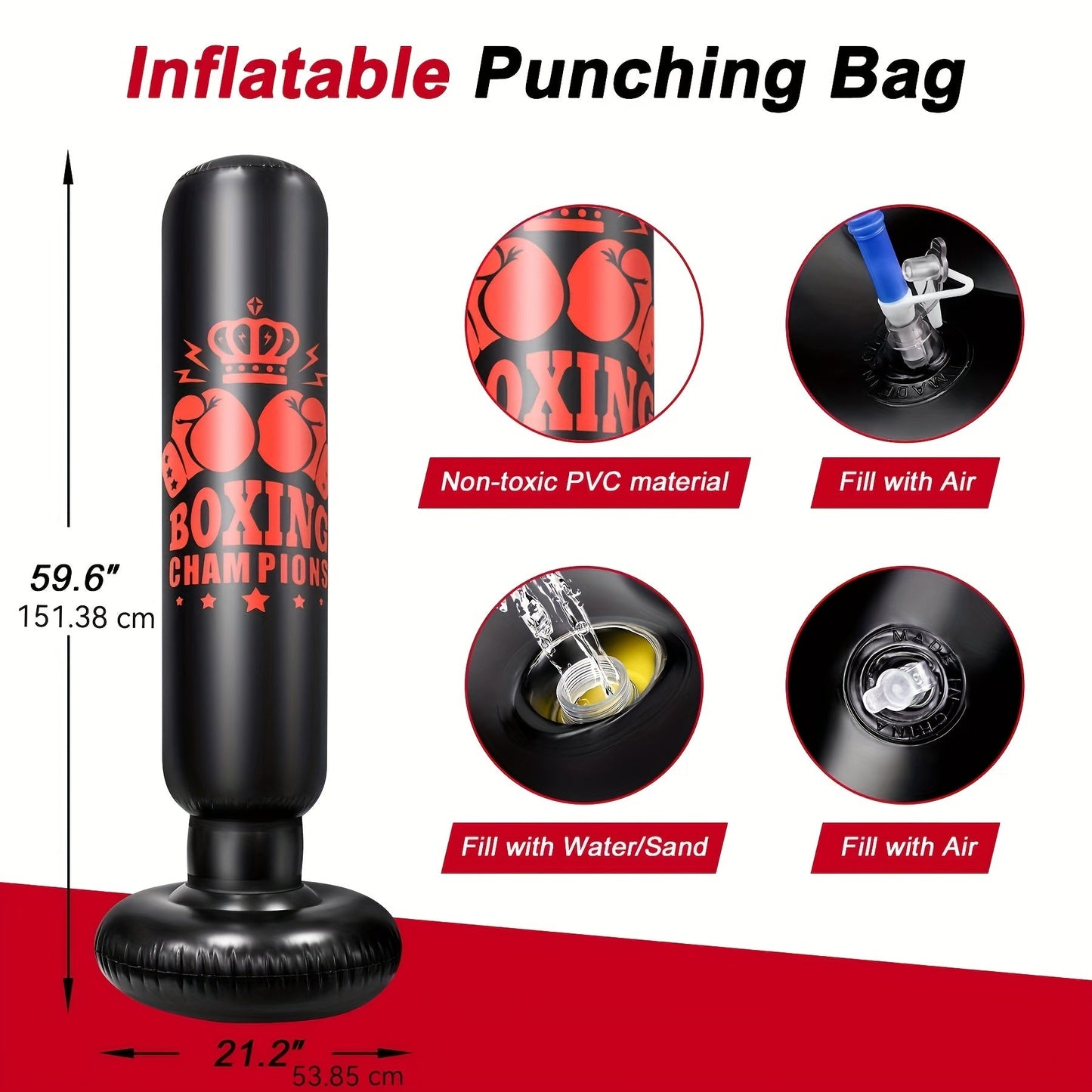 Punching Bag with Gloves & Skipping Rope