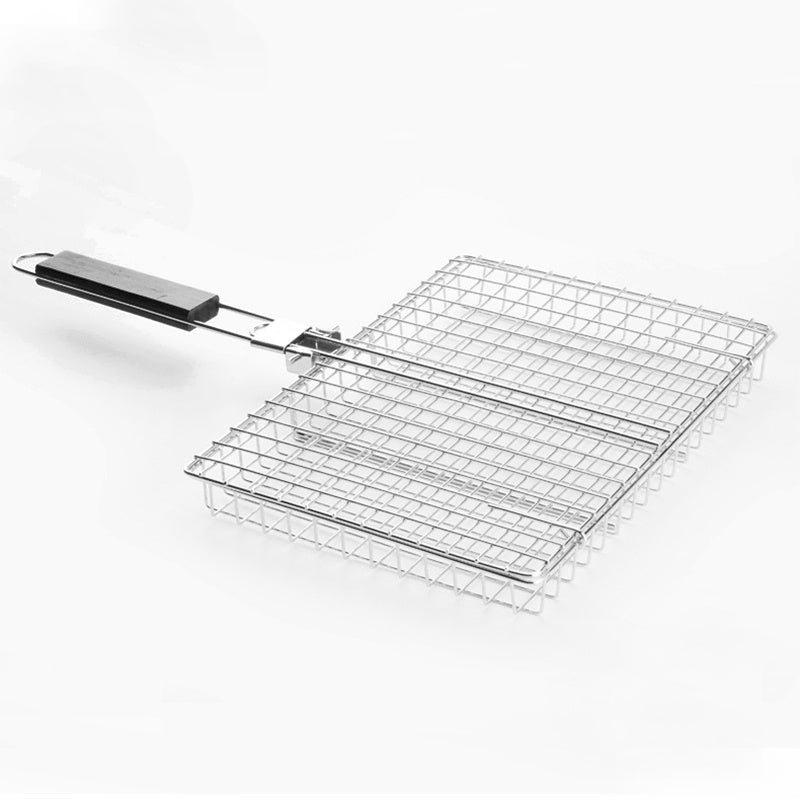 Foldable BBQ Grill Basket for Fish, Shrimp, Vegetables