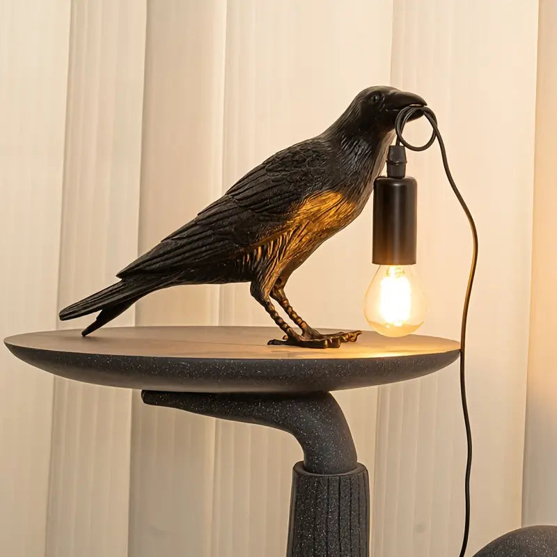 1pc Gothic LED USB Crow Lamp - With Antique Metal Claw