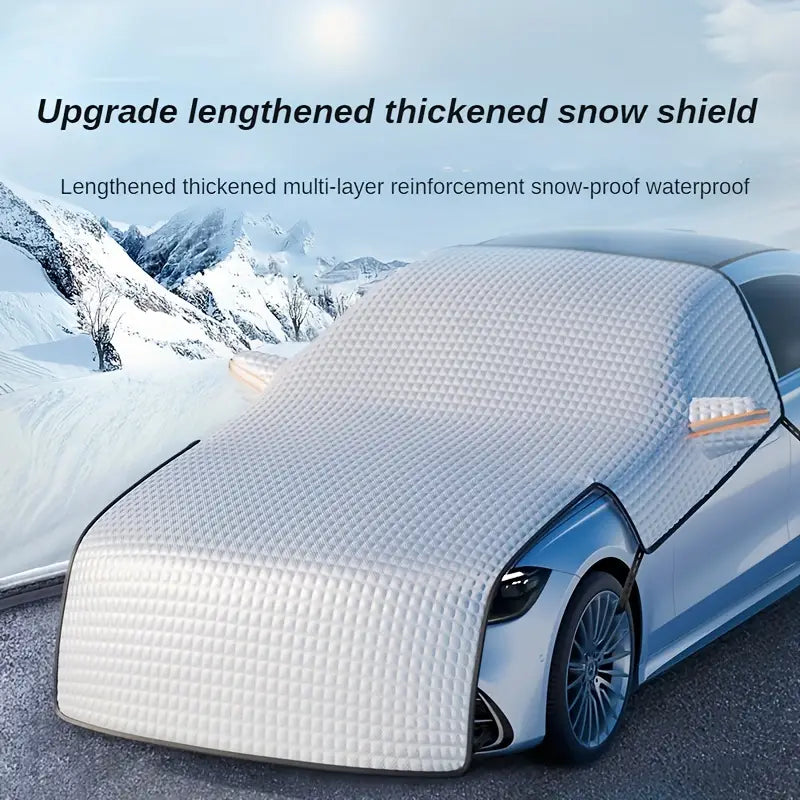 Universal Car Snow Shield: Silvery Front Windshield Cover