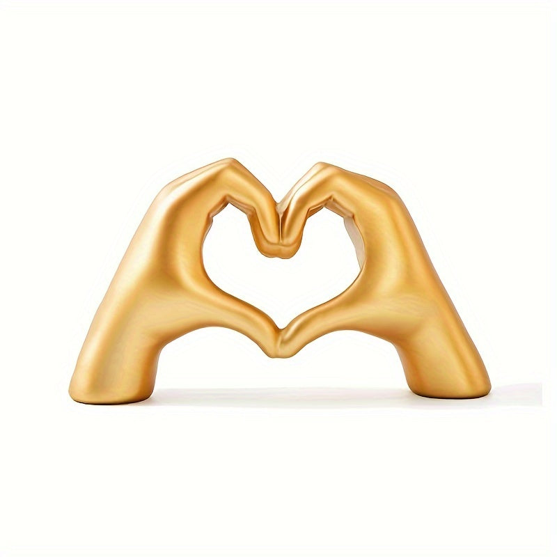 Heart Gesture Resin Statue for Home & Office Decor