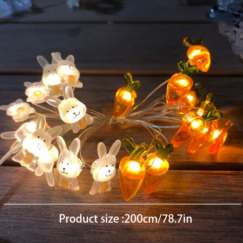 LED Copper Wire Rabbit Carrot Light String
