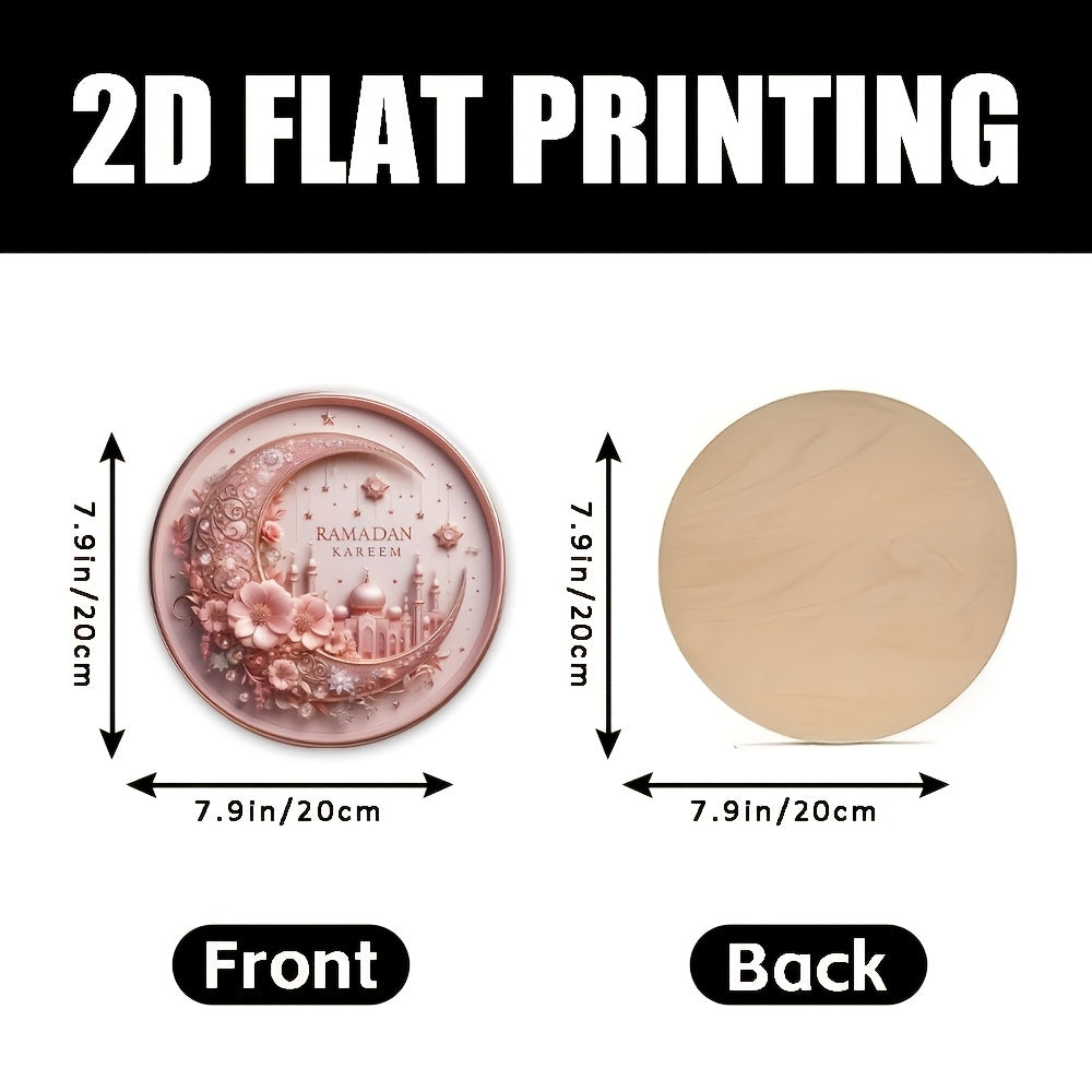 Ramadan Kareem Pink 2D Wreath Wall Sign